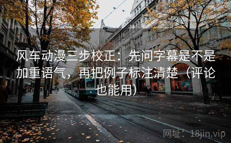 风车动漫三步校正：先问字幕是不是加重语气，再把例子标注清楚（评论也能用）